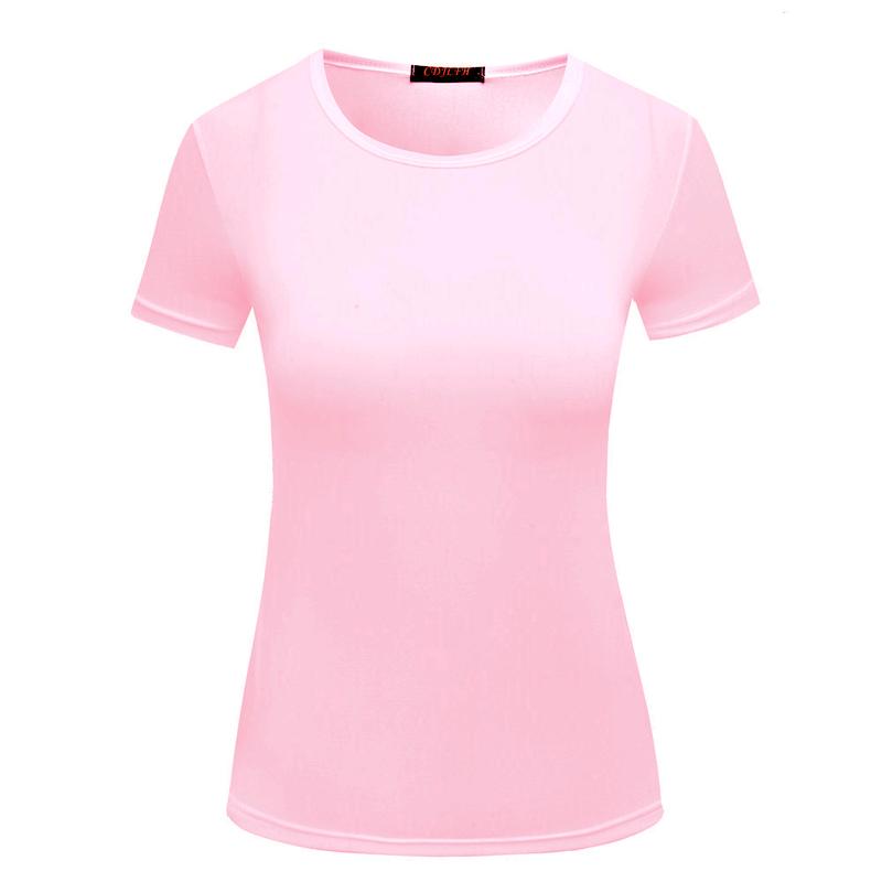 Product Introduction of Women Short Sleeves T-shirt Bottoming Shirt Round Neck Shirt Black White Solid Color Top Homewear T-shirt 8