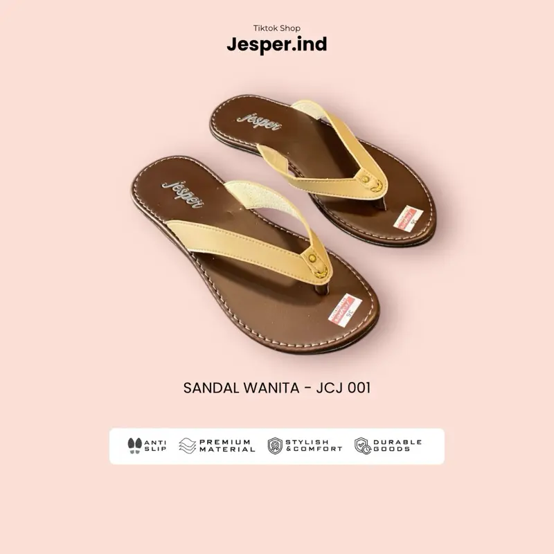 Sandal perempuan jepit anti slip tatakan spin 6mm, out sol 4mm JCJ 001