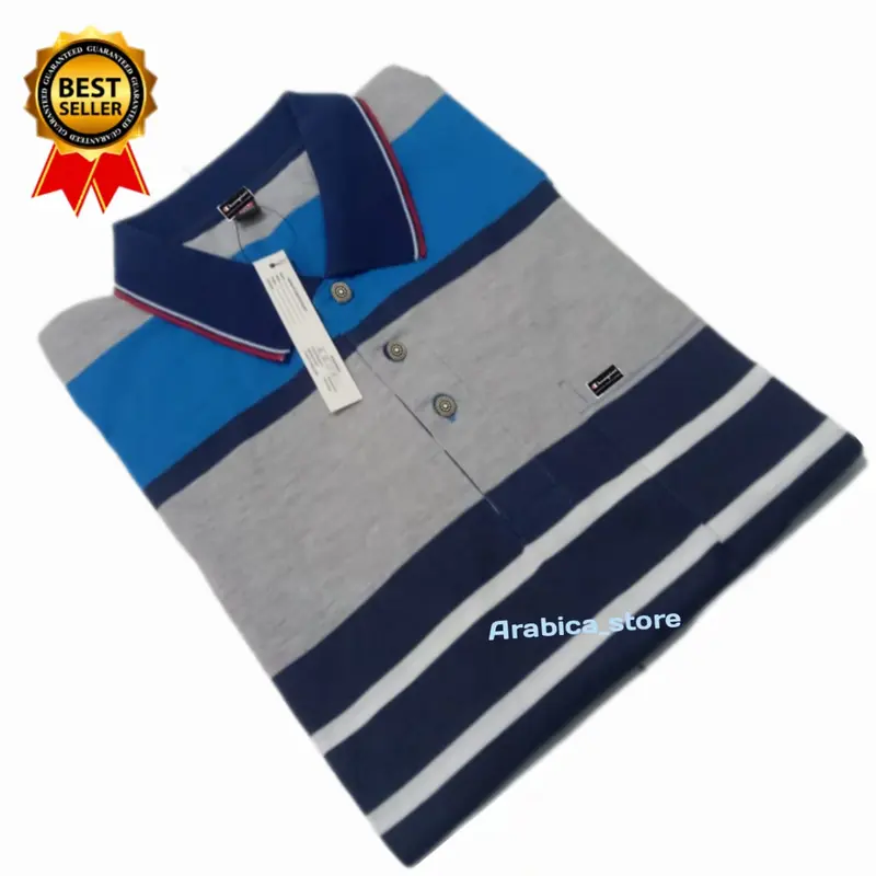 Kaos kerah salur pria pakai saku berlengan pendek berkualitas bagus II jahitan rapi dan bersih II kaos nyaman di pakai 1