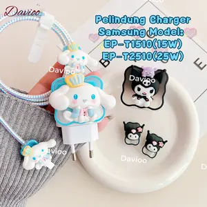 Pelindung Charger FOR SAMSUNG EP-T1510 EP-T2510 | Set 5 Item Paket Cover Pelindung Kepala Charger & Kabel Untuk Charger Original FOR SAMSUNG EP-T1510 EP-T2510