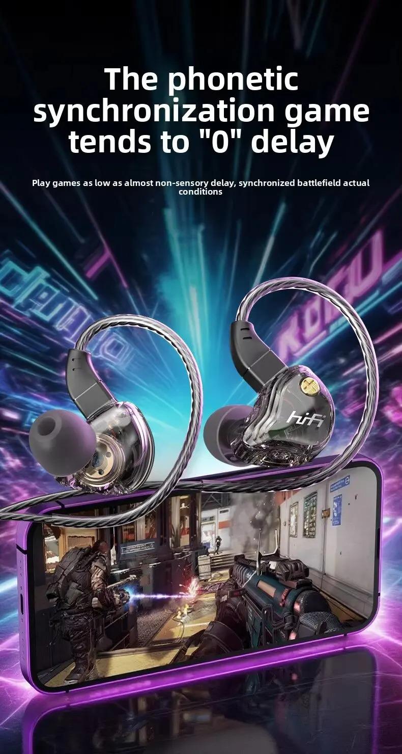 Headphone Berkabel Hifi 3.5Mm/Earphone Berkabel Headphone In-Ear Headset Kait Telinga Olahraga dengan Mikrofon Earphone Bass Stereo Headphone Berkabel Hifi 3.5Mm/Earphone Berkabel Headphone In-Ear Headset Kait Telinga Olahraga dengan Mikrofon Earphone Bass Stereo