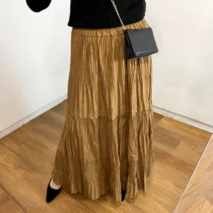 Weargalu - Gauri Skirt - Rok Suede Plisket Panjang Premium Import