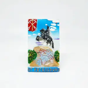 Fridge Tempelan Magnet Kulkas Souvenir Negara Rusia Russia Saint St Petersburg Kuda 142