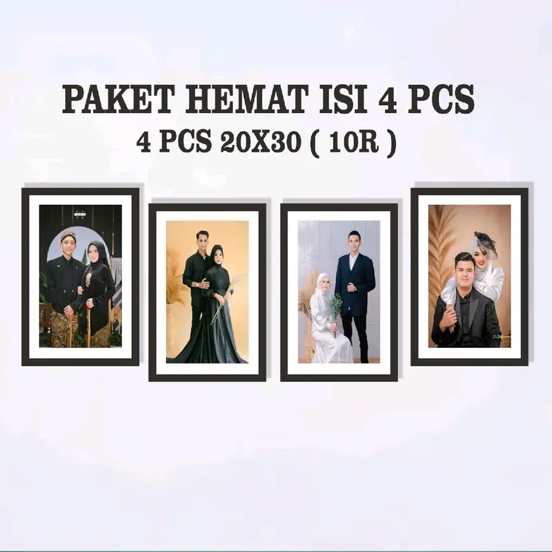 Cetak Foto Plus Bingkai 10R Isi 4 Pcs 0