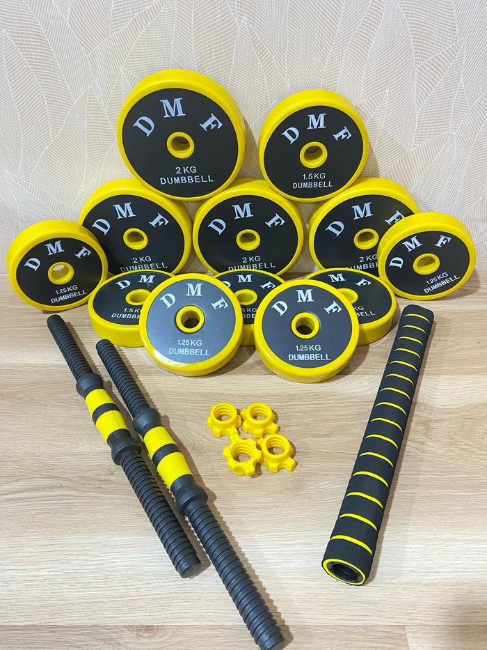 Promo POTENCE DSK dumbel set karet pvc Alat Olahraga Fitness Dumbell ...