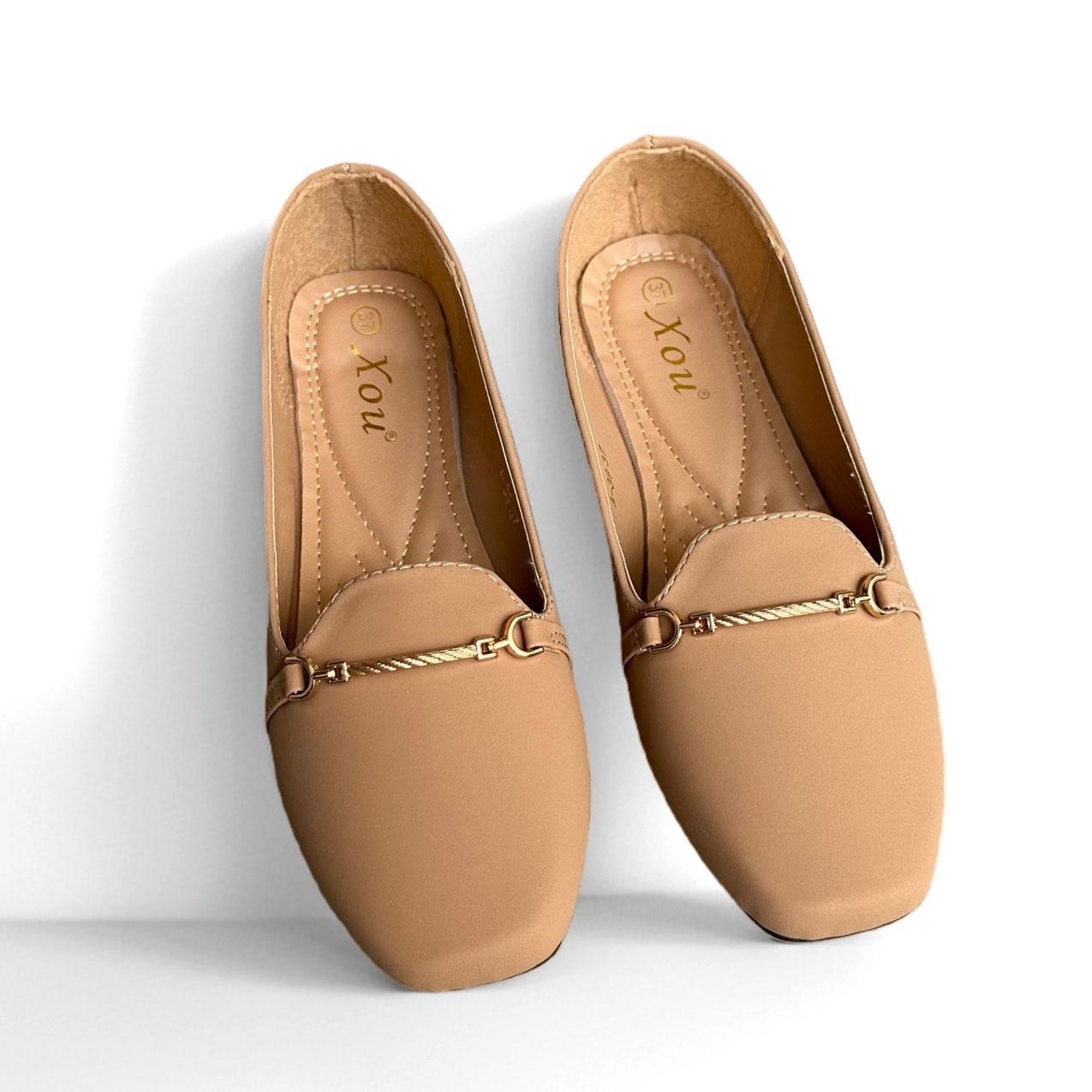 XOU Fashion new Flatshoes Wanita Retro Elegan dan Sederhana Sepatu Wanita A-38 dengan Desain Klasik dan Sepatu Flat Wanita Kekinian - Model Korea Elegant
