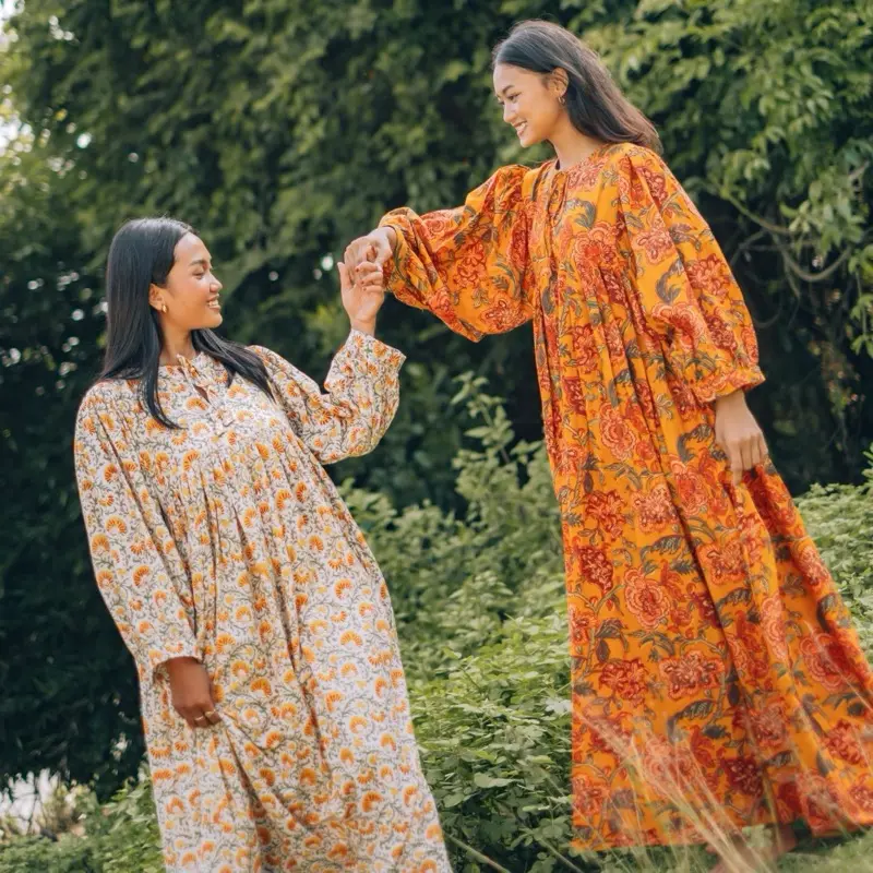 FIRST LIGHT * AN INDIAN BLOCK PRINT MAXI DRESS COLLECTION