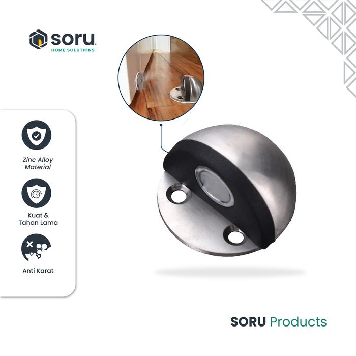 Gambar SORU - Penahan Pintu - Semi Circle Magnetic Door Stopper - Ganjalan Pintu Stainless Steel dari Soru Indonesia Kota Bandung Tokopedia