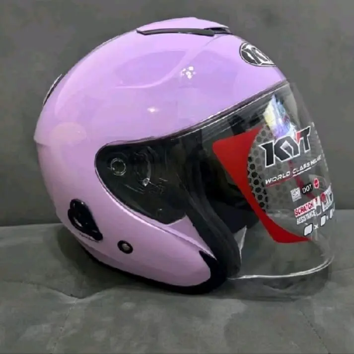 Helm KYT Kyoto R Solid Original 100% Half Face Motorcycle Single Visor - Ukuran M/L/XL 6