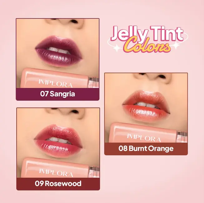 Lipstik Implora Jelly Tint Available 9 Shades - Lipstick, Gloss 8