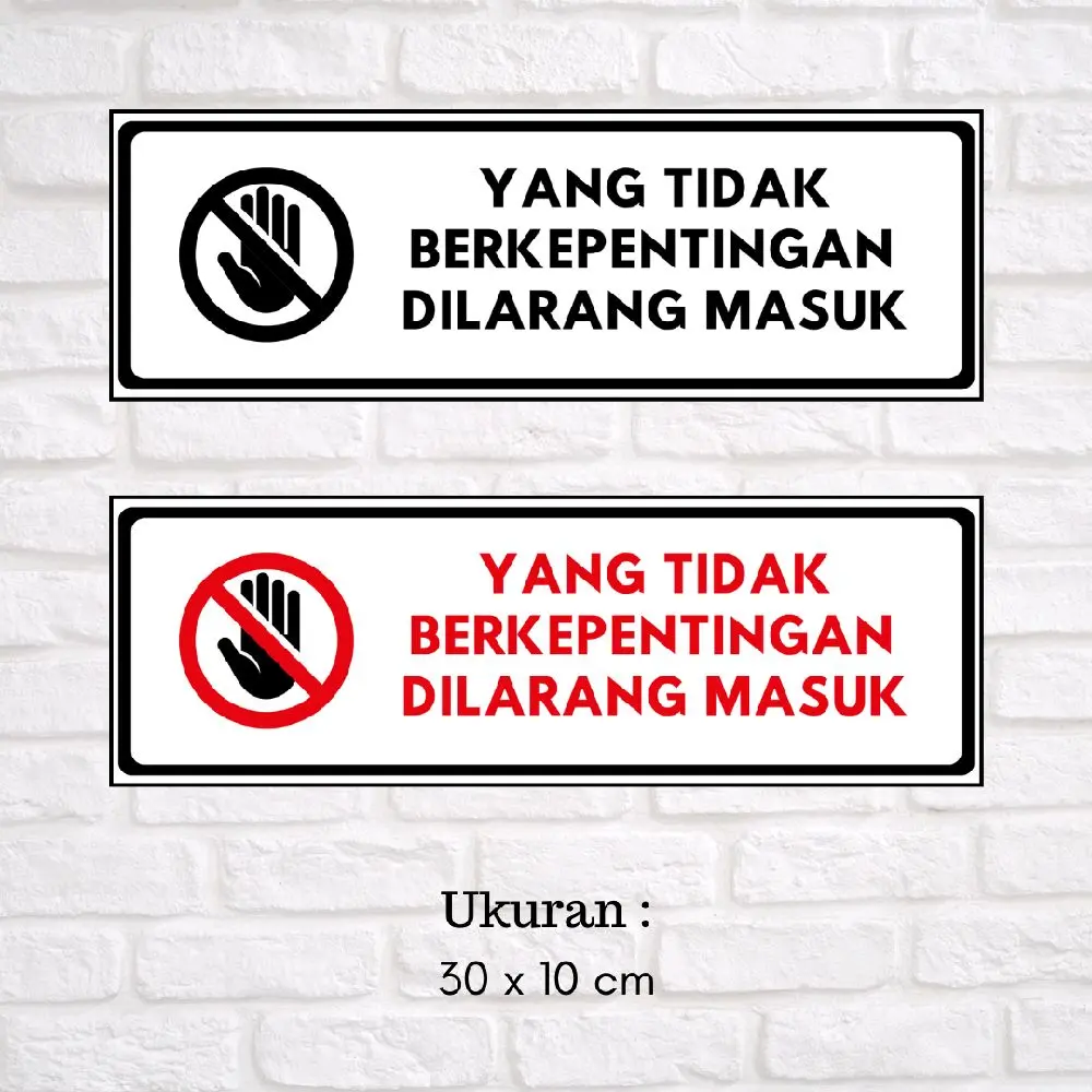 Dekorasi Gantung Hiasan Dinding Tempel Tulisan Dilarang Masuk