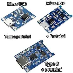 TP4056 MICRO USB / TYPE C Modul Charger Baterai