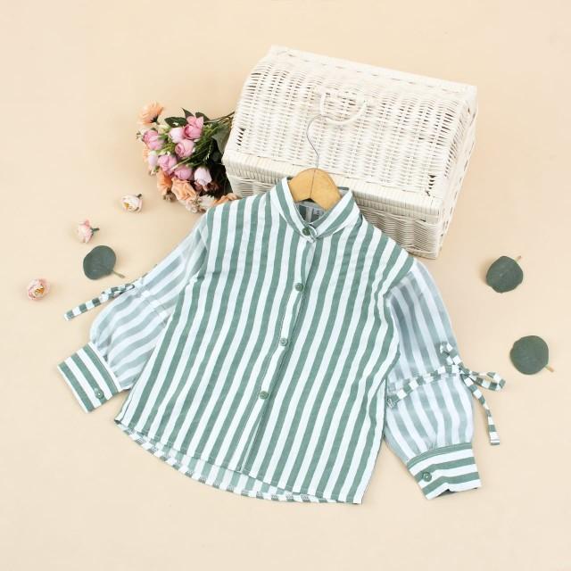 Product Introduction of 3-12 TAHUN KEMEJA ANAK OVERSIZE ORGANZA KEMEJA ANAK MOTIF SALUR Fashion 7
