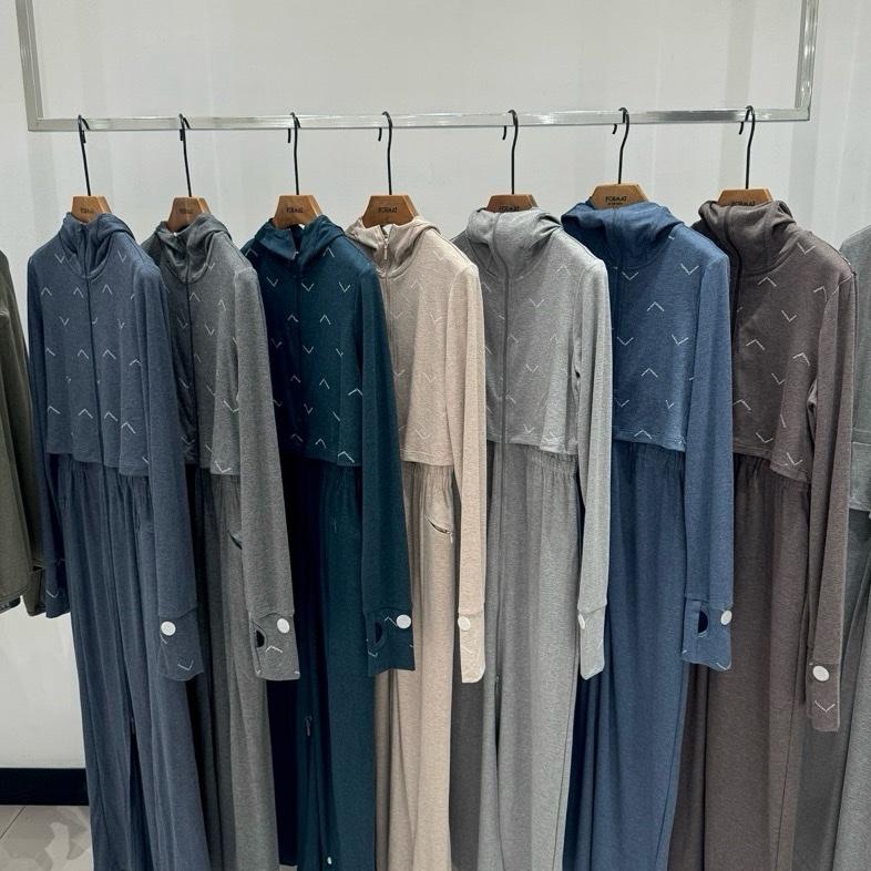 Áo chống nắng Suntop Cooling Format toàn thân có phối hoạ tiết chống UPF 50+