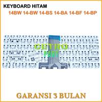 Gambar KEYBOARD COMPATIBLE FOR 14-BS 14-BW TPN Q186 Q187 240 G6 BLACK NON FRAME - CETRO dari Cetro Part Kota Administrasi Jakarta Pusat 3 Tokopedia