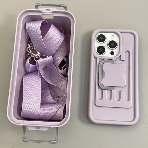 Product Introduction of Sarung Telefon Bimbit, Kotak Penyimpanan, Lanyard Silang Badan, Sesuai untuk iPhone Baharu iPhone, Reka Bentuk Niche Silang Badan Peribadi, Didatangkan dengan Beg Sarung Telefon Bimbit, Termasuk Kotak Penyimpanan 10