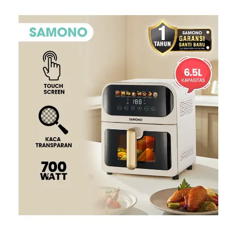Air Fryer Samono SW-AFW65 Digital Touchscreen Transparan 6,5 Liter Low Watt 0