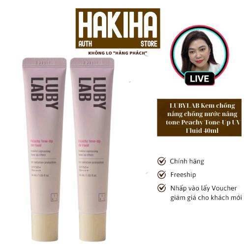 Combo 2 Tuýp Kem Chống Nắng Nâng Tone Lubylab Peachy Tone-up UV Fuid 50ml Sunscreen Sun Cream chong nang
