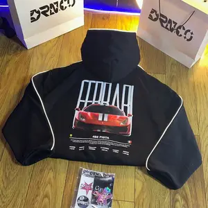 hoodie BOXY SPORTCAR DRN.CO sablon Foaming timbul dan list reflektive Sweater