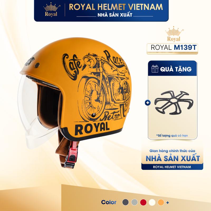Nón Bảo Hiểm 3/4 Royal M139 Design Kính Âm Chính Hãng, Mũ Bảo Hiểm Có Kính Cho Nam Nữ | Trực tiếp từ NSX