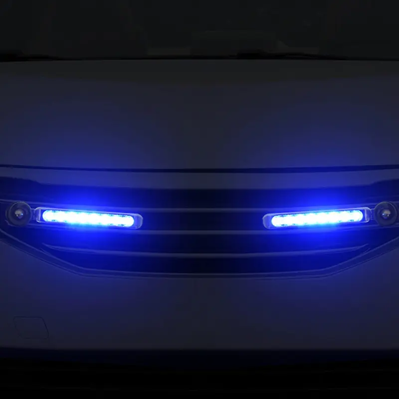Car grille light LED wind-powered daytime running light headlight decorative wind-powered light free installation