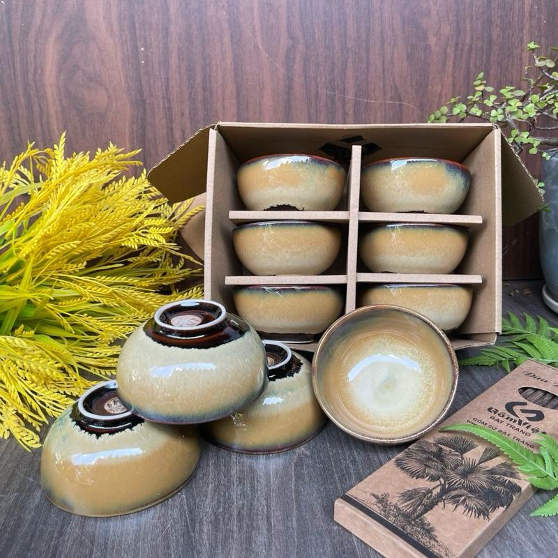 Chén cơm men hoả biến hàng gốm sứ Bát Tràng cao cấp bat diagiadinh bộ