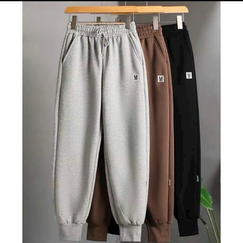 [Nỉ Cao Cấp ] Quần Nỉ jorgger Ống Rộng Bo Gấu Nỉ Ép Hàn Dày Dặn 3