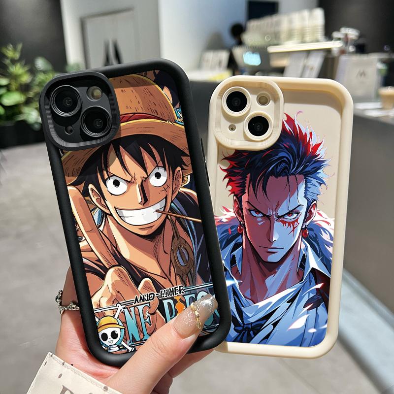 Casing Hp Untuk OPPO A5 A3s A12E Realme C1 Case pola Anime Luffy pelindung Kesing silikon Cesing Softcase kasing pria keren 8