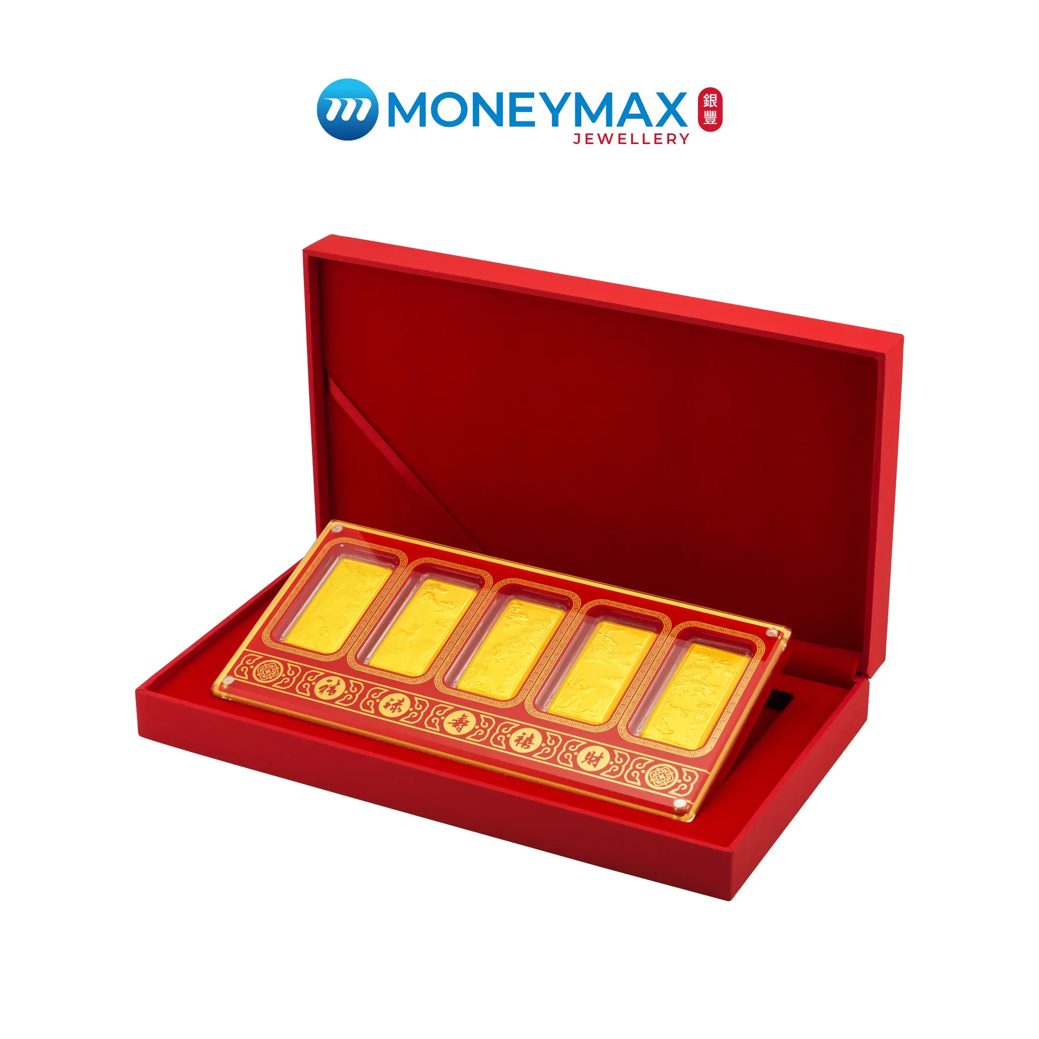 999 Gold 5 Blessings Gold Bars Set