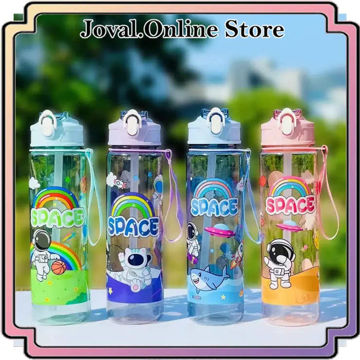 BOTOL MINUM ANAK SEKOLAH MOTIF ASTRONOT / BOTOL AIR ANAK DENGAN SEDOTAN