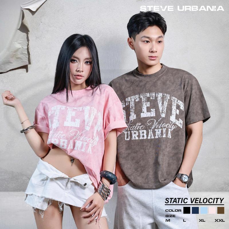 [ Bán Chạy ] Áo Thun Boxy STEVE URBANIA Static Velocity – Premium Cotton Reactive Wash, Hiệu Ứng Dust Fade Độc Bản, Công Nghệ Color Lock Giữ Màu Bền, Form Boxy Unisex – AP04 – BST Xuân Hè 2026