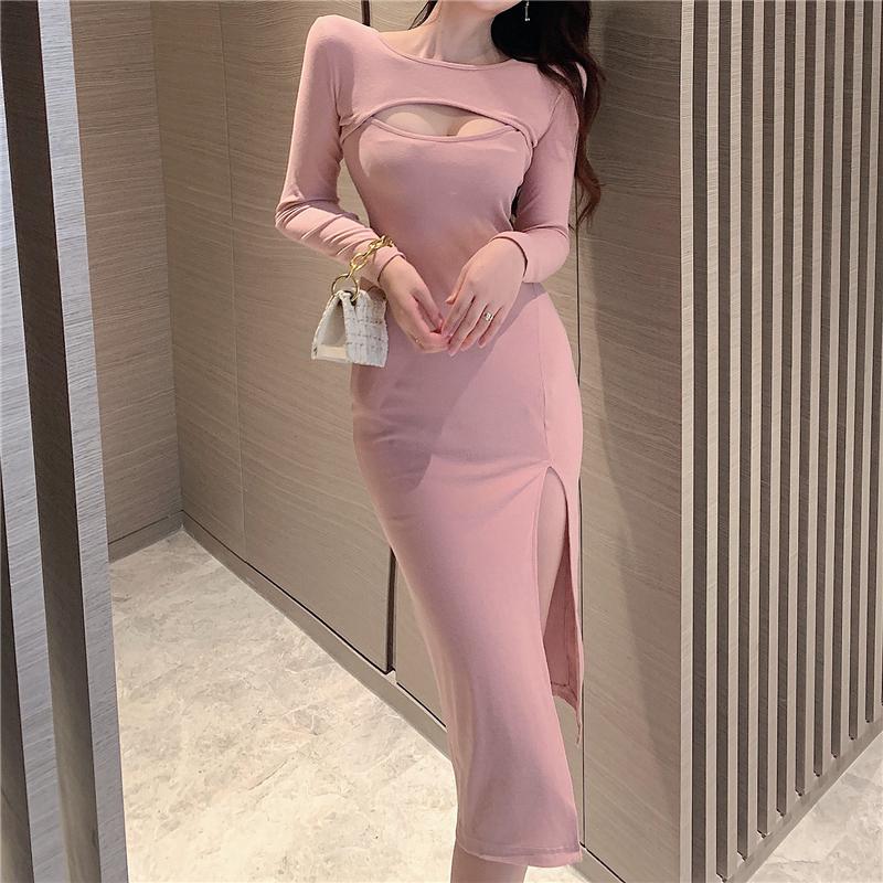 Product Introduction of Váy Dài Đáy Phong Cách Nữ Thần Thanh Lịch, Gợi Cảm, Rỗng, Xẻ Tà, Dáng Ôm 27