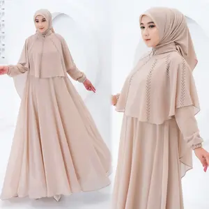 Raudhah Set Hijab Segi Empat Bahan Ceruty Babydoll