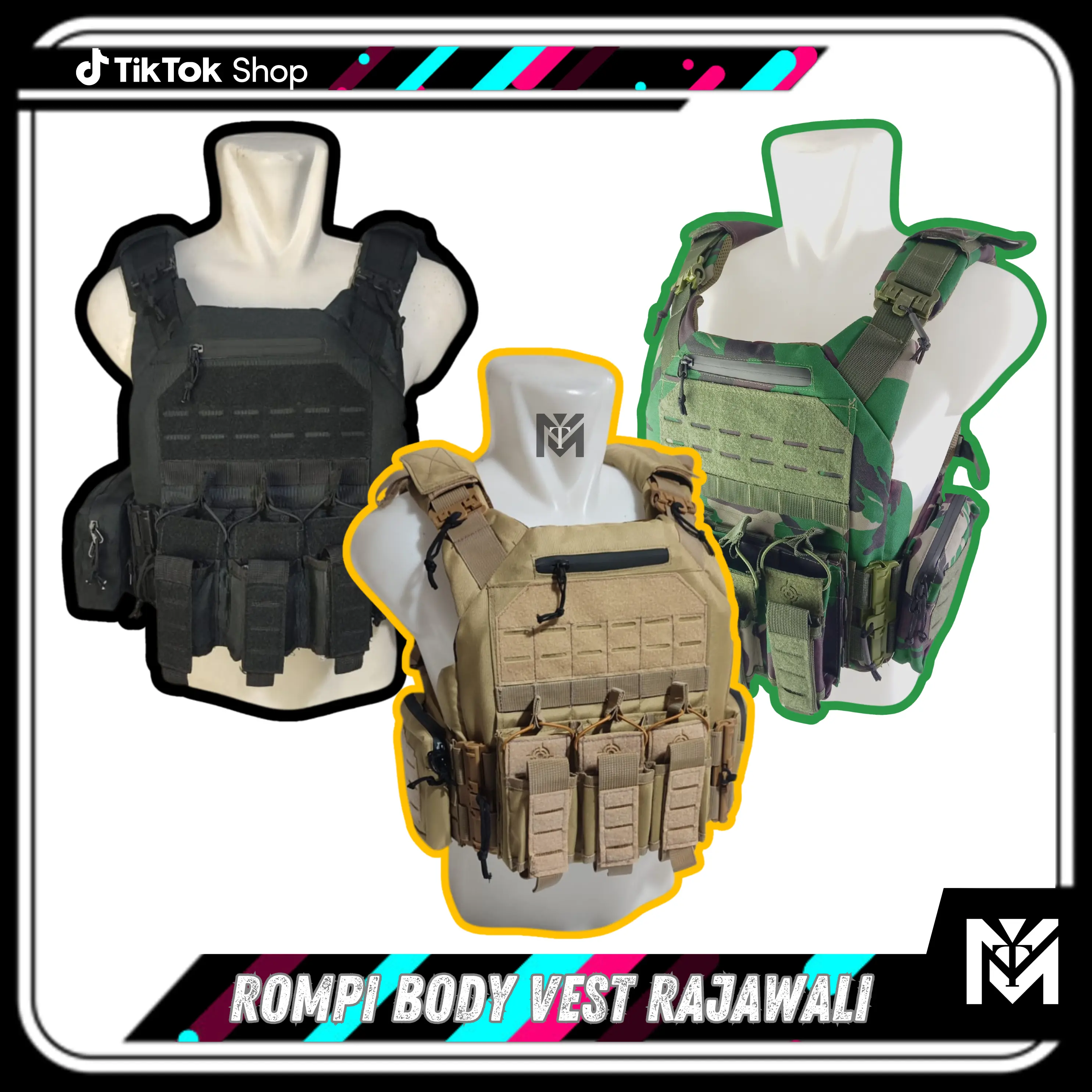 TERBARU!!Rompi Body Vest Rajawali Release - Rompi- Bodyvest Hitam