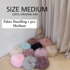Dapat 2 pcs Cepol Size Medium merk vad Anti Pusing Scrunchies