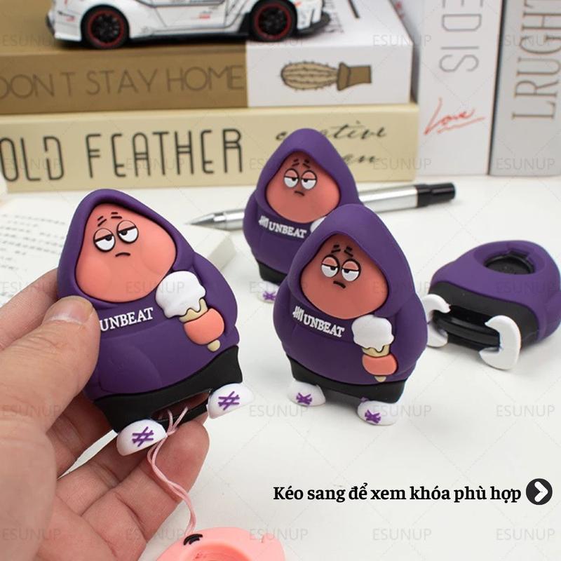 YAMAHA Bọc Bảo Vệ Chìa Khóa Smartkey Cho Xe Yamaha Grande Janus NVX Freego Latte hình Unbeat tím Móc Khoá Móc Khóa Nội Thất phụ kiện xe máy
