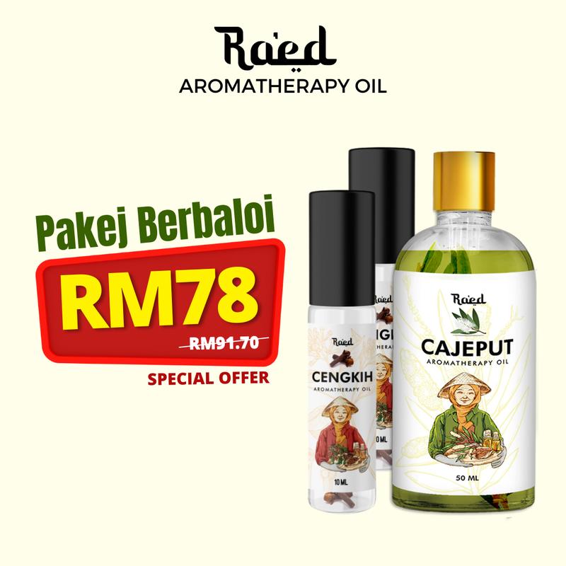 Raed 2xCengkih Aromatherapy Oil 10ml 1xCajeput Aromatherapy Oil ...
