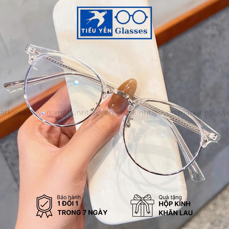 Mã 8558 - Kính Thời Trang Nửa Gọng Kim Loại dành cho dáng mặt vừa, tròng kính chống tia UV 400