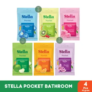 Pengharum Gantung Paket 4 Pcs Stella Pocket Bathroom - Pengharum Toilet Gantung Stella Pewangi Stella Pengharum Ruangan Gantung