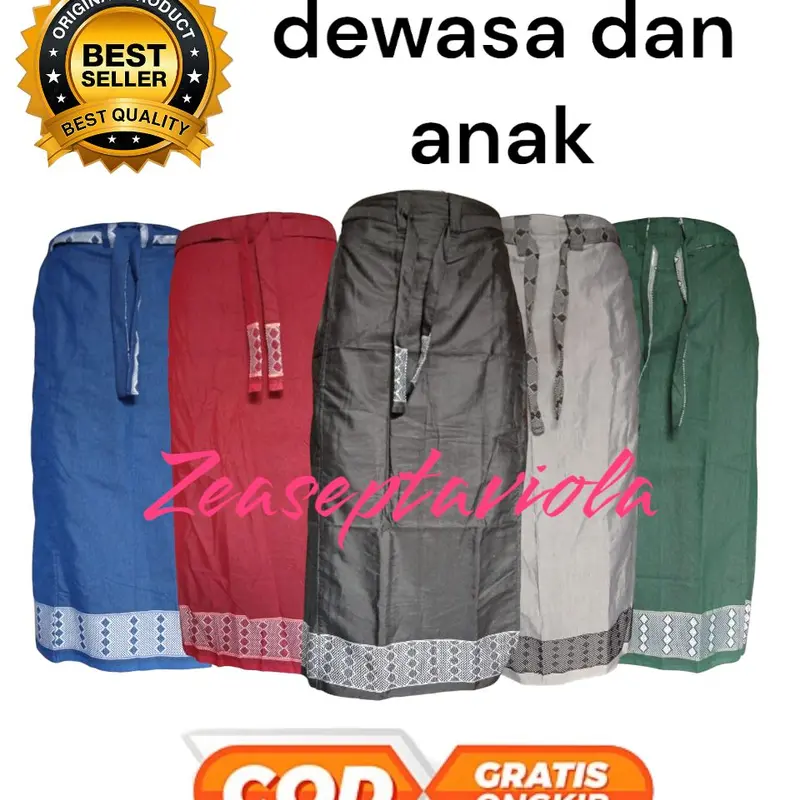 Sarung Celana Muslim Pria Dewasa Anak Model Sirwal Motif Sabuk Naga - Polos Songket Sabuk Corak 6