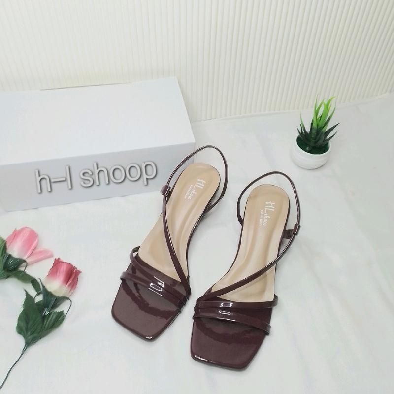 Sandal- heels Wanita / korean style model tali belakang tinggi hak 5cm (HL02) Sendal 5