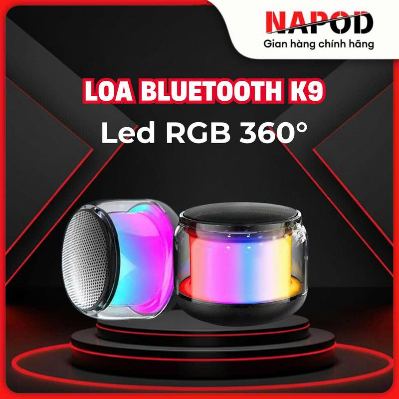 DCK - NAPOD Loa Bluetooth NAPOD Mini Không Dây Đèn Led Rgb Âm Thanh HIFI 360 Có Hỗ Trợ Thẻ Nhớ BẢO HÀNH 12 THÁNG