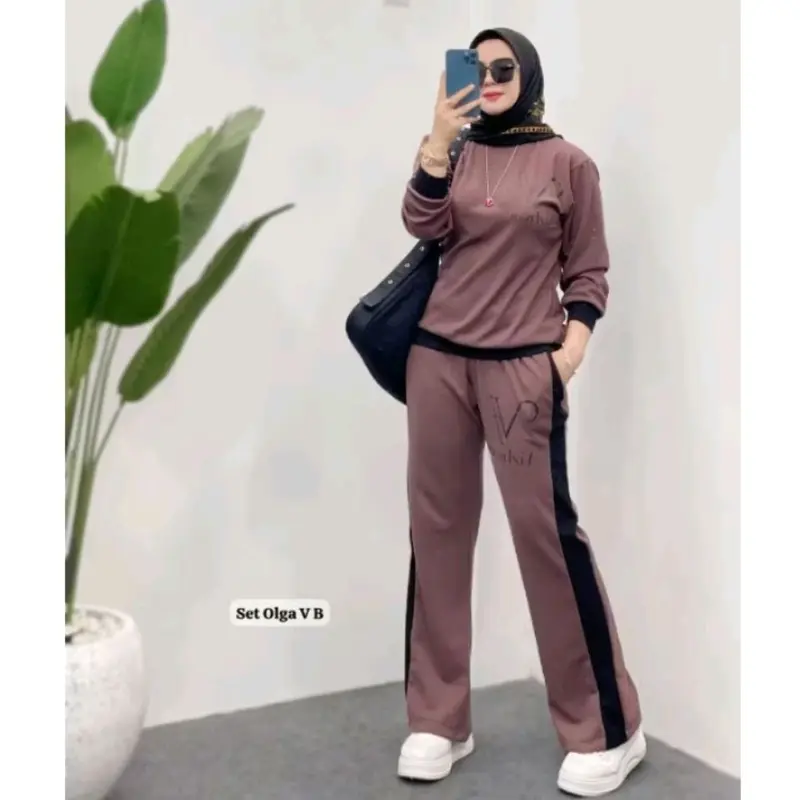 SETELAN OLAHRAGA WANITA SET OLGA WANITA KNIT PREMIUM ||setcel olga viral 3