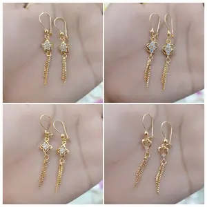 Anting Panjang Jurai 02 Gold Aksesoris Elegan