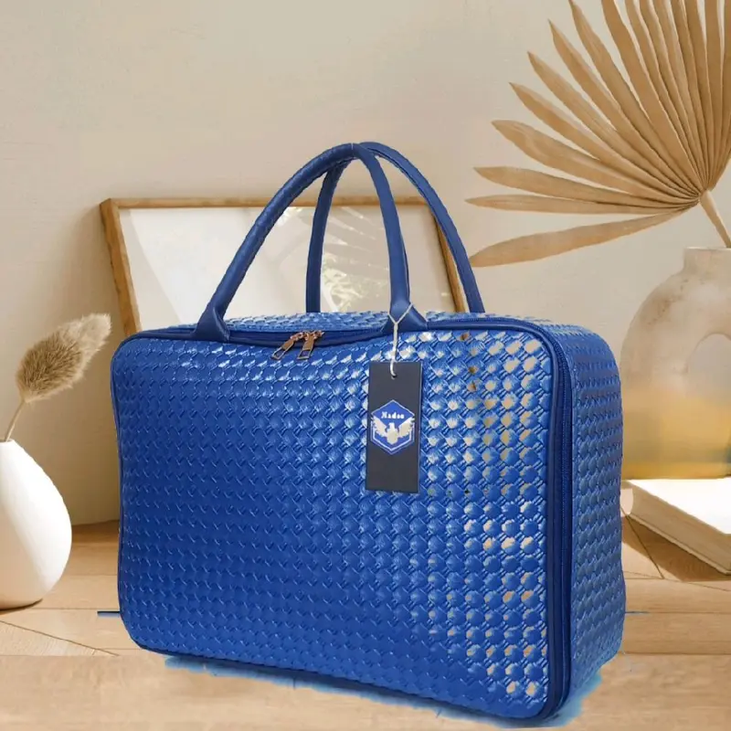 NADOS-Tas Pakaian Eksklusif dengan Keanggunan Modern Elegansi Anyaman Kulit  untuk Profesional Kepraktisan dan Kegagahan di Setiap Perjalanan Travel Pria 2