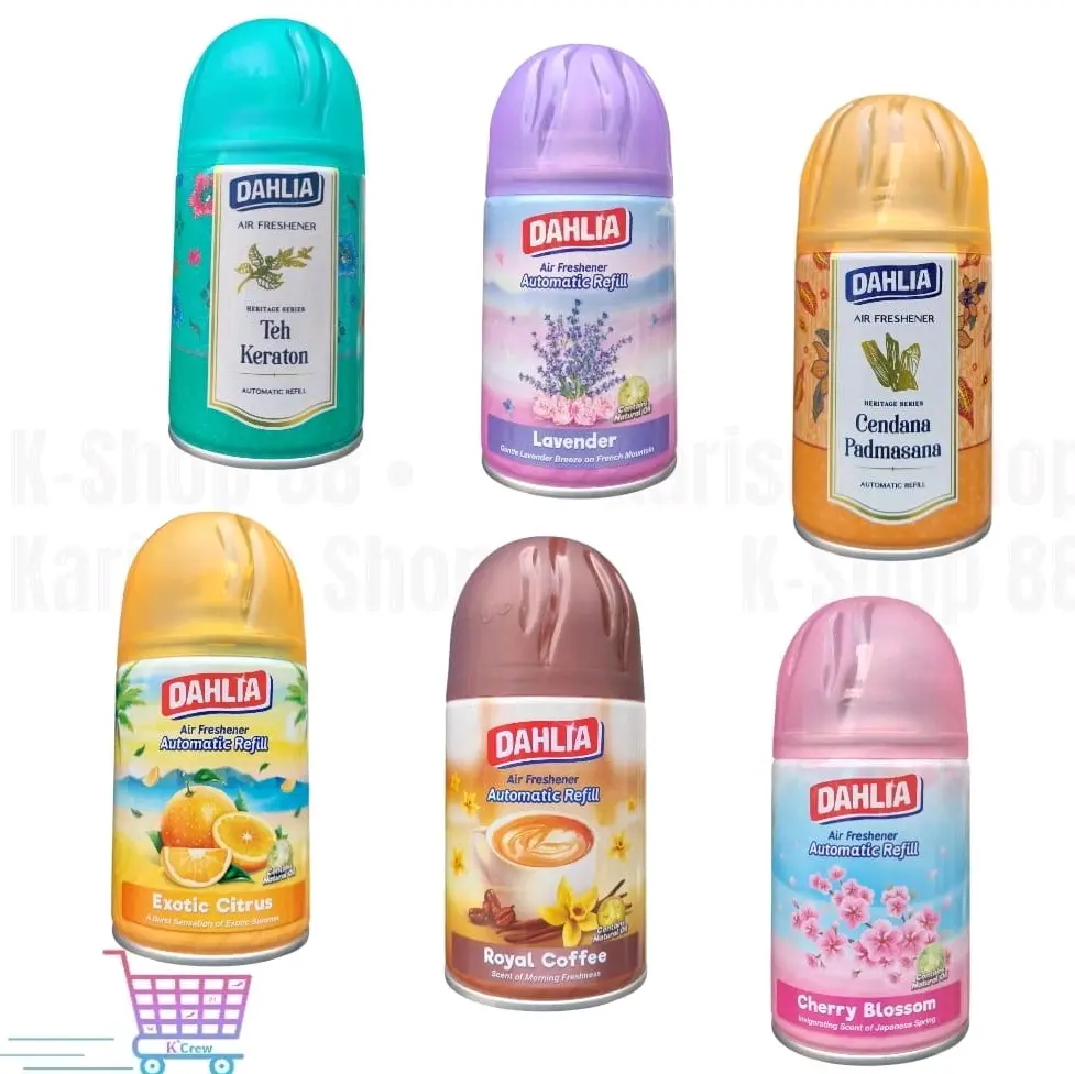 Dahlia Air freshener Automatic Refill F607 / isi ulang parfum ruangan 225 ml