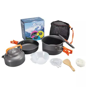 Cooking Set Nesting DS308 plus Teko Kettle Cooking Set DS 308 Alat Masak Camping Panci Outdoor Portable