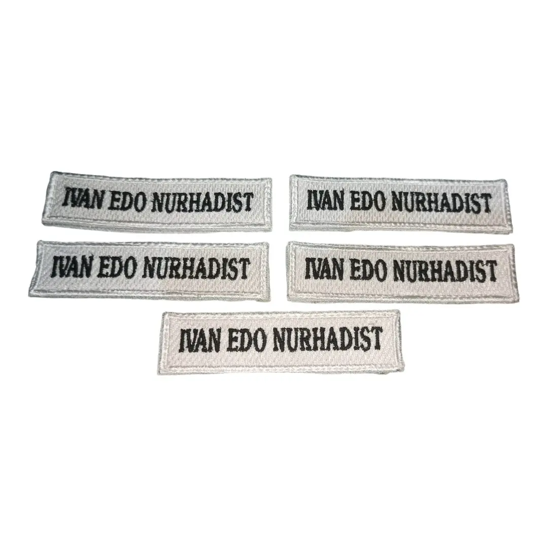 bordir nama karyawan / nametag karyawan custom