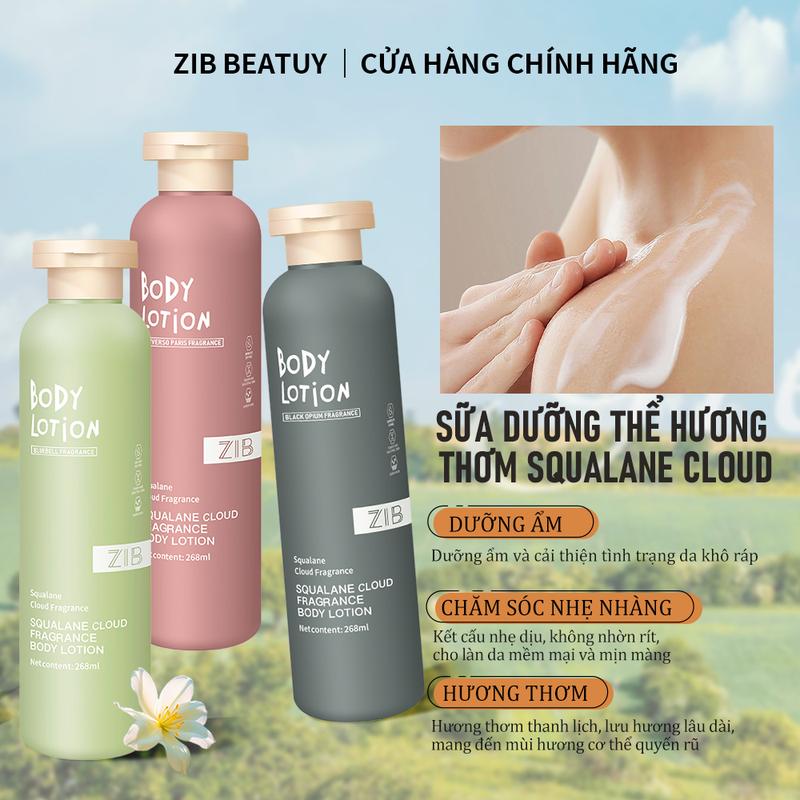 Sữa dưỡng thể hương thơm ZIB 3 mùi hương độc quyền dưỡng ẩm lâu trôi hương thơm lưu lại lâu ngăn ngừa da khô không nhờn Dễ hấp thụ phù hợp với mọi loại da unisex thay thế nước hoa cao cấp