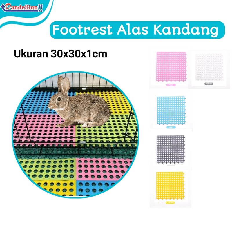 Alas Kandang hewan plastik 30x30x1 | Footrest alas kandang kelinci, marmut, kucing 0